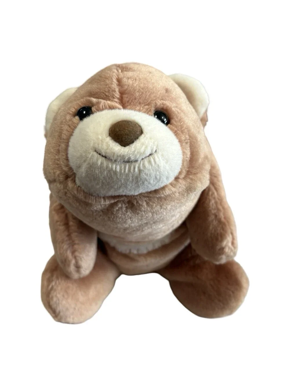Vintage 1980 Gund Snuffles Bear Plush Butterscotch Beige Tan Slouchy 10in